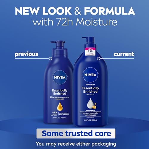 NIVEA Essentially Enriched Body Lotion Very Dry Skin, 33.8 Fl Oz Value Size