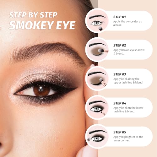docolor 6 Piece Dual-Sided Eyeshadow Brushes - 12 Functions in 1 Set