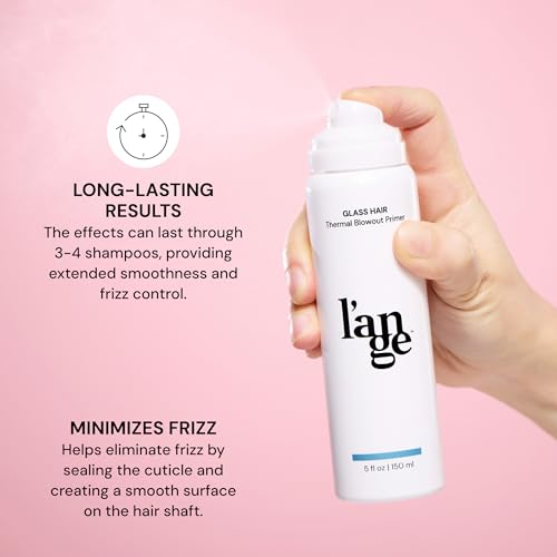 L'ANGE HAIR Glass Hair Heat Protectant Spray | Anti-Frizz Blow Dry Mist | Long Lasting Hold & Shine | Humidity Protection | Thermal Heat Protection Spray | Lightweight Blow Out Primer, 5 fl oz Bottle