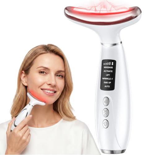 GIHWRRI Red Light Therapy for Face and Neck, 7-Color LED Face Massager