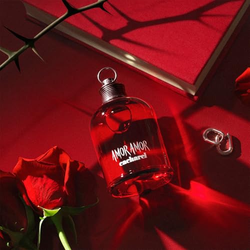 Cacharel Amor Amor, Eau de Toilette for Women, Floral, Ambery, Fruity With Notes of Jasmine & Vanilla, 3.4 Fl. Oz.