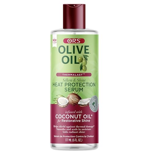 ORS Olive Oil Heat Protection Hair Serum with Coconut Oil for Restorative Shine 6 Ounces
