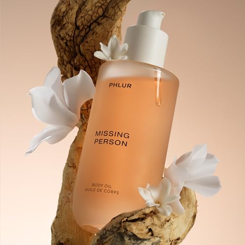 PHLUR Missing Person Body Oil, 4 Oz – Skin Musk Bergamot & Jasmine