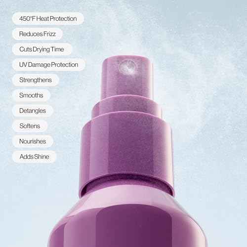 Eva NYC Mane Magic 10-in-1 Heat Protectant for Fine Hair - Anti-Frizz Heat Protection Spray - Sunflower + Argan Oil - Blow Dry Spray + Detangler - 10-in-1 Hair Primer - Vanilla Scent - 5 fl oz