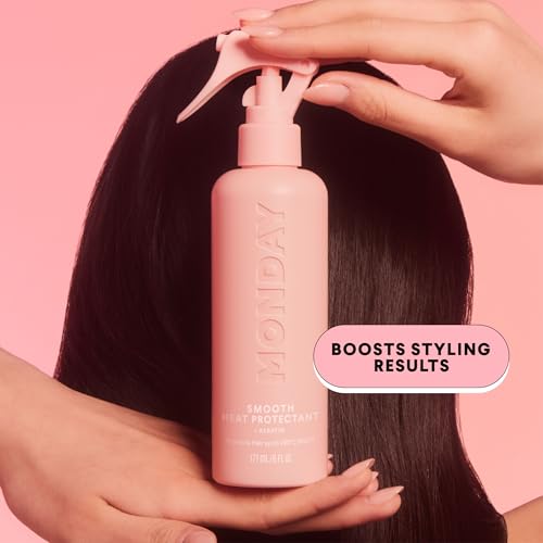 MONDAY HAIRCARE SMOOTH Heat Protectant with Keratin – 6 oz for a Smooth, Polished Finish(Pack of 2)