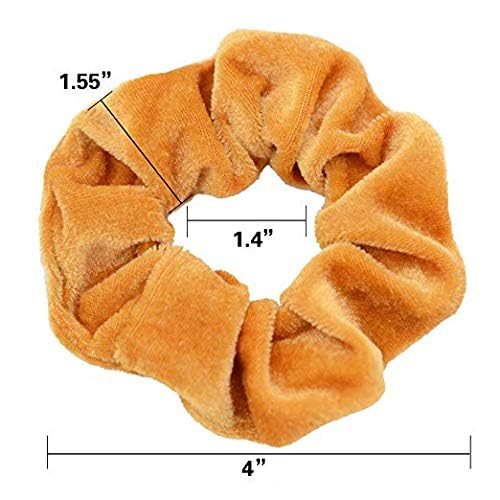 Chloven 45 Pcs Velvet Hair Scrunchies Elastics Hair Bands for Women Girls