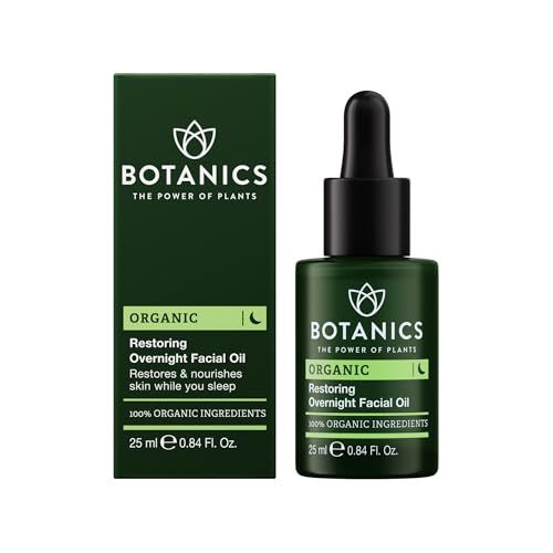 Botanics Organic Restoring Overnight Facial Oil & Moisturizer, 0.84 oz