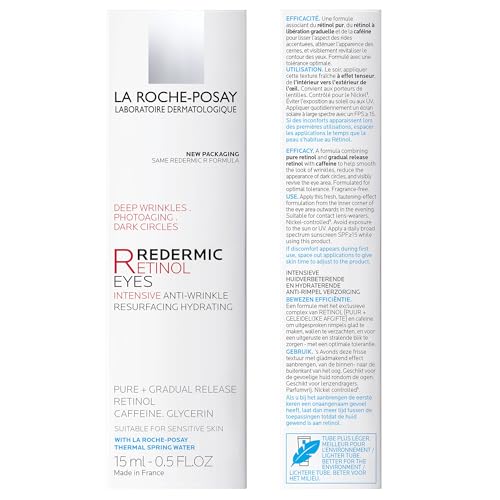La Roche-Posay Redermic R Retinol Eye Cream with Caffeine, 0.5oz