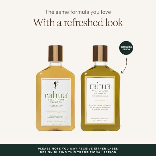 Rahua Voluminous Shampoo - Natural Volumizing Shampoo for Fine to Medium Hair - Sulfate Free Clarifying Hair Care with Rahua Oil, Lemongrass & Green Tea - Organic, Vegan & Color Safe - 9.3 Fl Oz