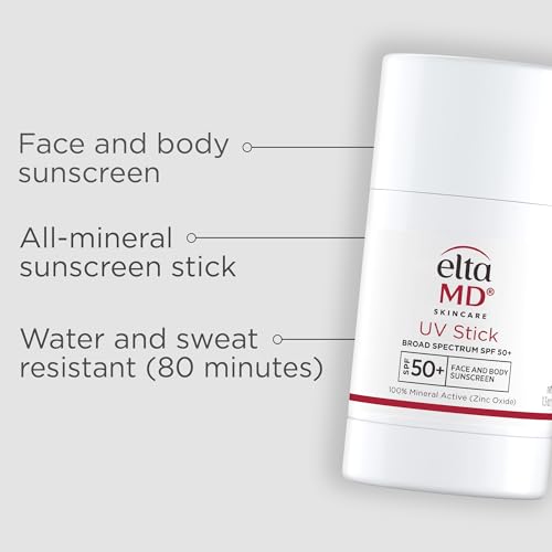 EltaMD UV Stick 100% Mineral Sunscreen, SPF 50+ For Kids and Adults, 1.3 oz