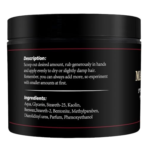 CNNY Men's Hair Styling Clay 3.53 oz, Firm Hold, Matte Finish, Hair Clay with Natural Ingredients, Add Volume & Texture, Premium Men’s Hair Type