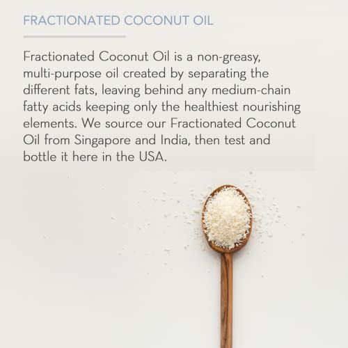 Organic Fractionated Coconut Oil, Carrier Oil with Dropper, 4 fl oz