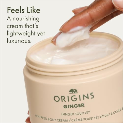 Origins Ginger Souffle Whipped Body Cream | Body Butter For Dry Skin | With Ginger, 6.7 Fl Oz