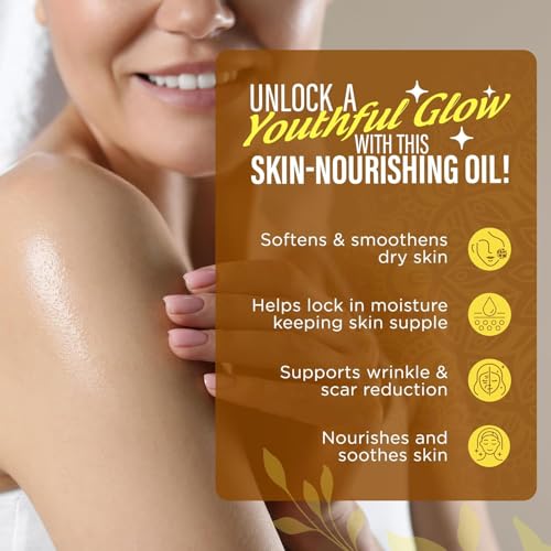 GuruNanda Castor Oil Organic USDA Certified (8 Fl oz) - 100% Pure & Natural, Cold Pressed & Hexane-Free, Hydrating Carrier Oil for Skin, Hair, Eyebrows & Eyelashes Growth