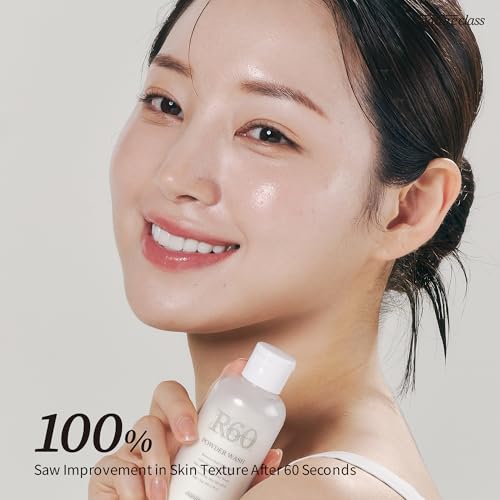 NATURECLASS R60 Rice Enzyme Face Wash Powder – Exfoliating Facial Cleanser with Rice Bran Extract, Gentle Powder Wash for Sensitive Skin, Deep Pore Care, Korean Skin Care, Fragrance Free, 1.76oz