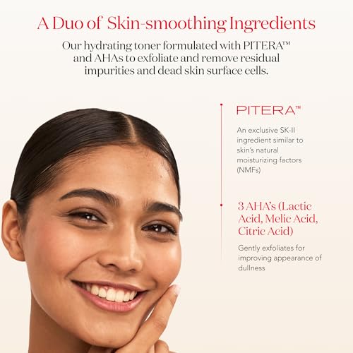 SK-II Facial Treatment Clear Lotion - Hydrating Face Toner with AHAs to Exfoliate & Visibly Improve Texture - Gentle Facial Toner Made with Salicylic & Lactic Acid for a More Even Skin Tone (5.4 oz)