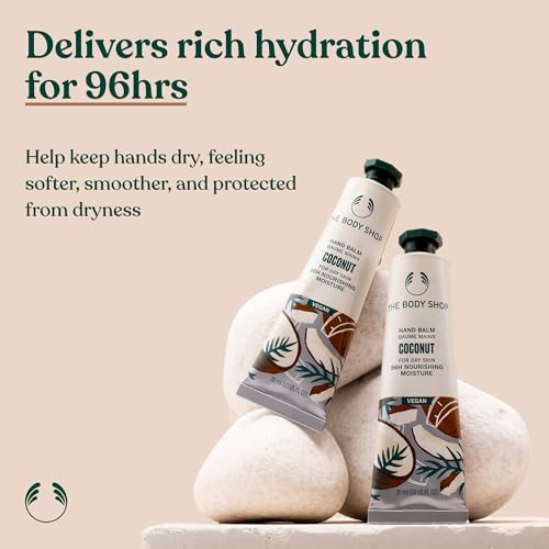 The Body Shop Coconut Hand Balm | 96H Nourishing Moisture, 1.0 Oz