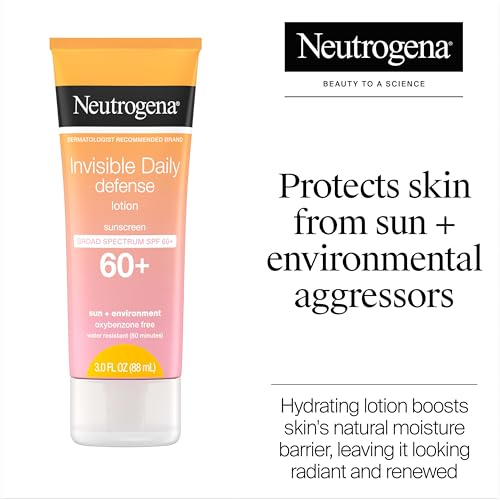 Neutrogena Invisible Daily Defense Sunscreen Lotion SPF 60+, 3.0 fl oz