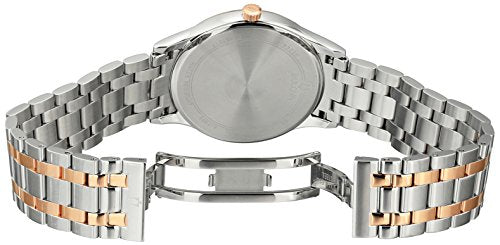 Bulova Men's Classic Two-Tone Stainless Steel 3-Hand Calendar Date Quartz Watch with Diamonds and Blue Dial Style: 98D130