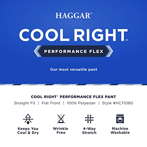 Haggar Mens Hc71080 Casual Pants, Heather Grey, 36W x 29L US