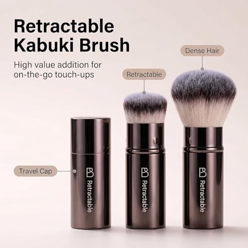 Professional Makeup Brush Set BS-MALL with Travel Case, 20PCS Synthetic Makeup Brushes for Foundation, Conce aler, Blush, Powder & Eyeshadow, Labeled Face Eye Brushes for Beginners, Makeup Artists