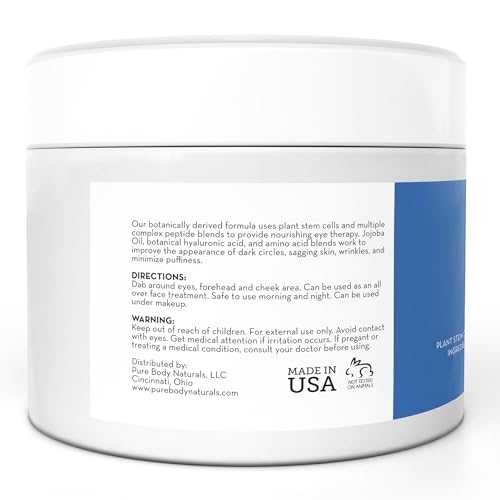Eye Gel for Dark Circles, Puffiness & Wrinkles - Under Eye Cream, 1.7 oz