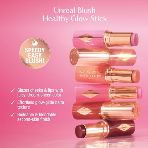 Charlotte Tilbury Unreal Healthy Glow Blush Stick - Buildable Cream Makeup