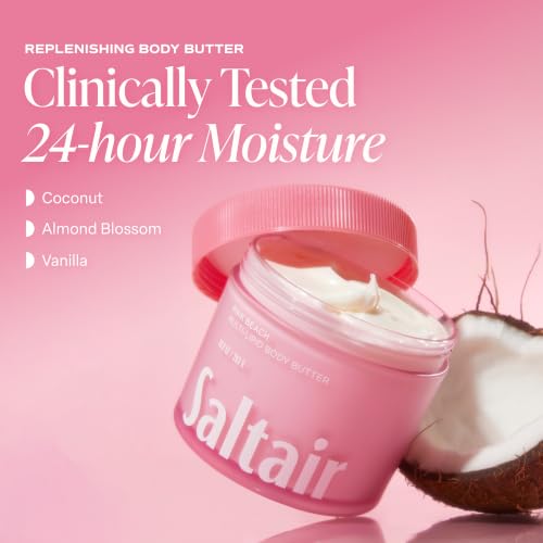 Saltair Multi-Lipid Body Butter | Pink Beach Moisturizer | 10 oz