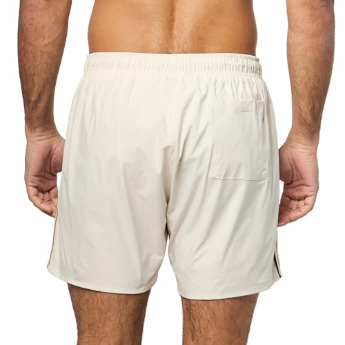 BOSS, Iconic Stripe Swim Trunks, Cream Gloss, XL