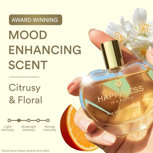 Happiness in a bottle - Perfume for Women - Uplifting Citrus Eau de Parfum, Bergamot, Mandarin & Grapefruit - Fresh Everyday Happy Fragrance, Vegan, Clean, Made in USA - 75ml (2.5 oz)