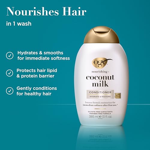 OGX Nourishing + Coconut Milk Conditioner, 13 fl oz