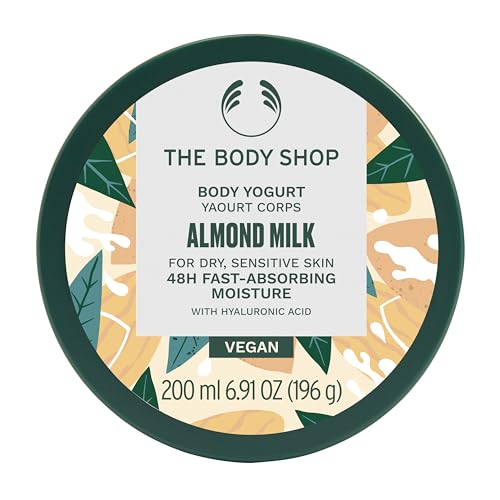 The Body Shop Almond Milk Body Yogurt, 48hr Moisturizer, for Sensitive and Dry Skin, 100% Vegan, 6.98 Fl.Oz