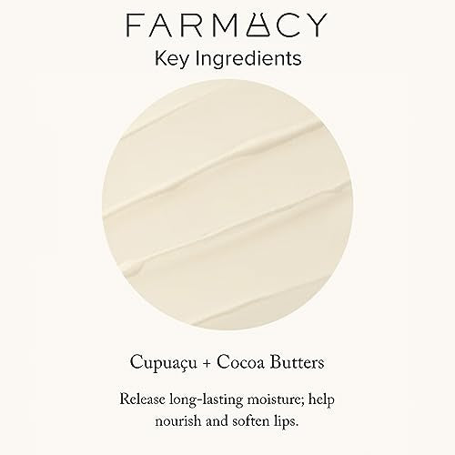 Farmacy Beeswax Lip Balm - Honey Butter Moisturizing Lip Care + Chapped Lip Treatment - Enriched with Cupuaçu + Cocoa Butters, Proprietary Honey Blend and Vitamin E to Nourish, Soften + Heal (3.4g)