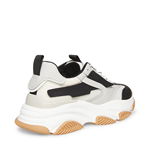 Steve Madden Men's Possess Sneaker, White Multi, 10