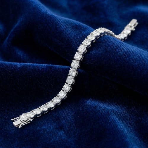 Pompeii 20 Ct Lab Grown Diamond Tennis Bracelet 14k White Gold 7" (((G-H)),SI(1)-SI(2))