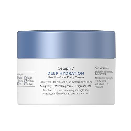 Cetaphil Deep Hydration Face Cream, Dry, Sensitive Skin Care, 1.7oz