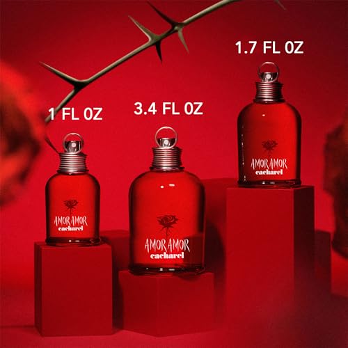 Cacharel Amor Amor Eau de Toilette Spray Perfume for Women, Notes of Blackcurrant, Lily of the Valley & Vanilla, Floriental Fruity Fragrance With Long Lasting Scent, 1.0 Fl Oz