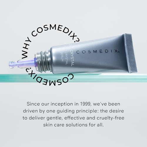 COSMEDIX Under Eye Serum for Dark Circles & Puffiness, Opti Crystal - Lifting & Firming Liquid Serum for Fine Lines & Wrinkles - Brightening, Moisturizing, & Hydrating Anti Aging Eye Puffy Bags Serum