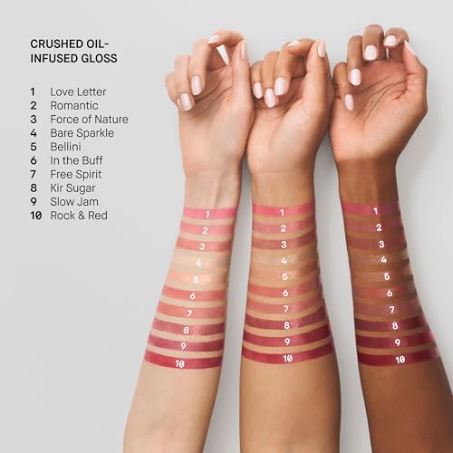 Bobbi Brown Crushed Oil-Infused Gloss | Hydrating Tinted Lip Gloss | Non-Sticky, High-Impact Shine with Coffee Seed and Botanical Oils, Kir Sugar, 0.20 Fl Oz