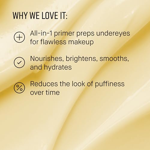 Bobbi Brown Vitamin Enriched Eye Base | 2-in-1 Hydrating Under-Eye Cream and Eye Makeup Primer for Concealer Prep with Hyaluronic Acid, Shea Butter & Vitamin C, 0.5 Fl Oz