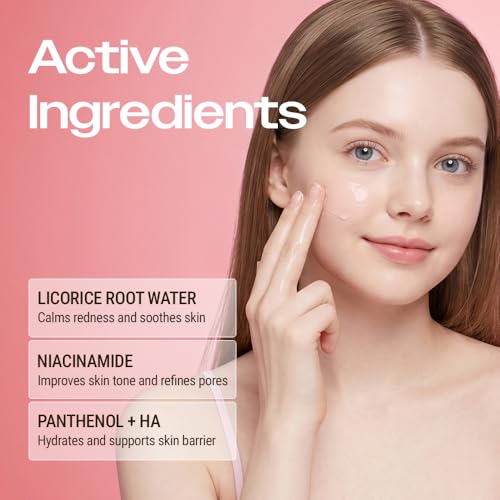 YUMU Licorice Relief Essence Toner for Sensitive Skin, Niacinamide, Panthenol, Fragrance-Free, Soothing & Hydrating (255ml / 8.62 fl. oz.)