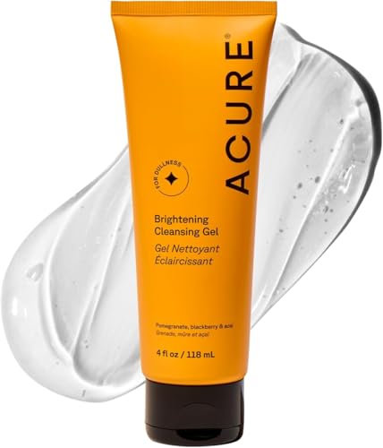 Acure Brightening Cleansing Gel - Vegan Facial Cleanser - 4 fl oz