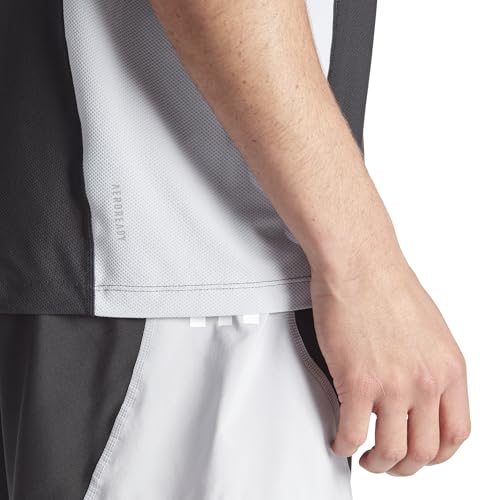 adidas Men's Own The Run Colorblock T-Shirt, Black/Halo Silver/Grey