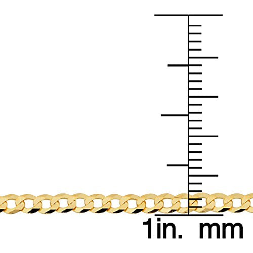 Kooljewelry 10k Yellow Gold 3 mm High Polish Curb Link Bracelet