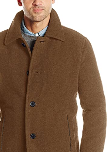 Cole Haan Signature Men's Wool Plush Car Coat, camel, X-Large