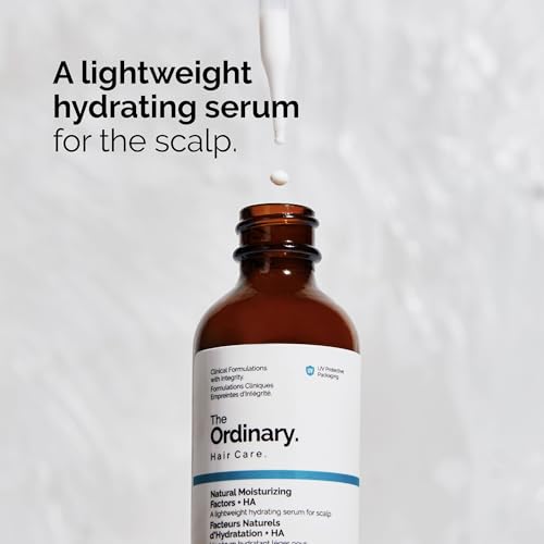 The Ordinary Hair Care Natural Moisturizing Factors + Hyaluronic Acid, Lightweight Hydrating Scalp Serum with Hyaluronic Acid and Squalane, 2 Fl Oz (Pack of 2)