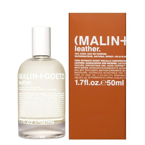 MALIN+GOETZ Leather Eau de Parfum, Smoky Floral, Unisex, 1.7 fl oz