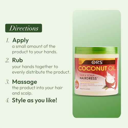 ORS Coconut Oil Hairdress for Hair and Scalp 5.5 oz (Pack of 1)