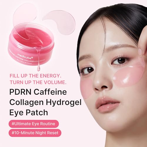 medicube Eye Patch PDRN Caffeine Collagen - Firming Gel Patches, 30 Pairs