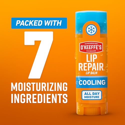 OKeeffes Lip Repair Balm, Cooling Relief for Cracked Lips, Twin Pack